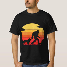 Bigfoot Silhouette Wandern Border Collie Dog T-Shirt