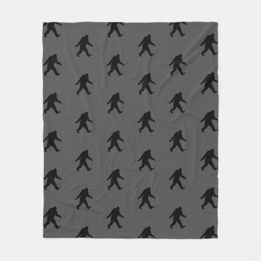 Bigfoot Silhouetten Pattern Sasquatch Fleecedecke (Vorderseite)