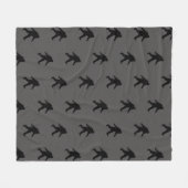 Bigfoot Silhouetten Pattern Sasquatch Fleecedecke (Vorderseite (Horizontal))