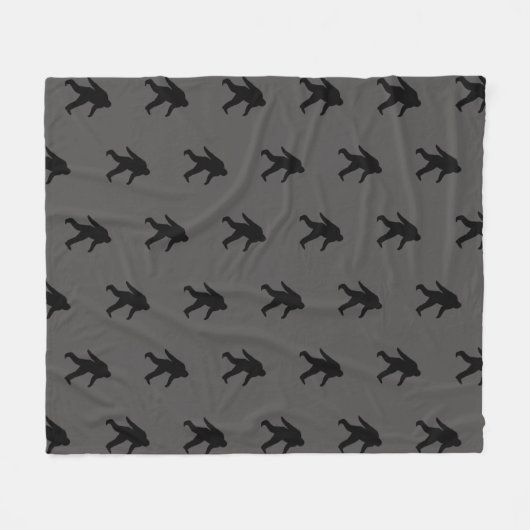 Bigfoot Silhouetten Pattern Sasquatch Fleecedecke (Vorderseite (Horizontal))