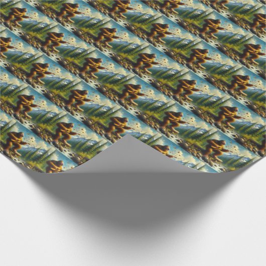 Bigfoot Singing Geschenkpapier (Ecke)