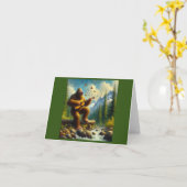 Bigfoot Singing Karte (Gelbe Blume)