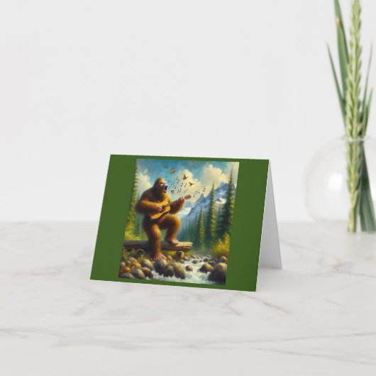 Bigfoot Singing Karte (Vorderseite)