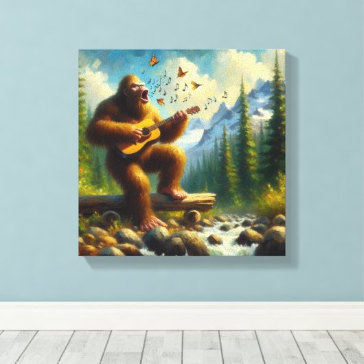 Bigfoot Singing Leinwanddruck (Insitu (Holzboden))