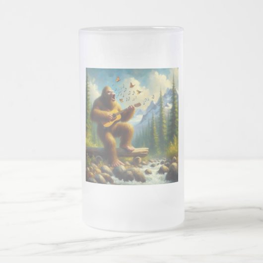 Bigfoot Singing Mattglas Bierglas (Mittel)