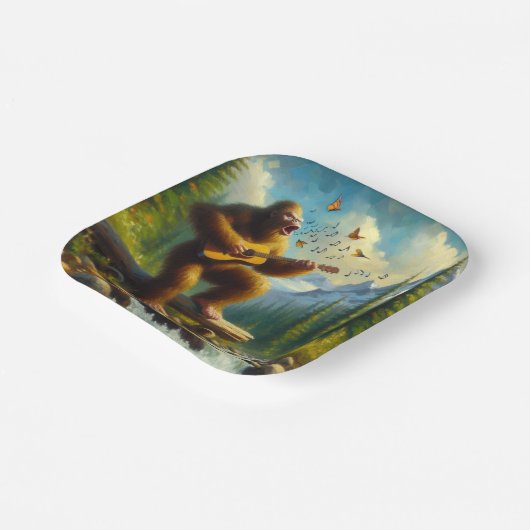 Bigfoot Singing Pappteller (Gewinkelt)