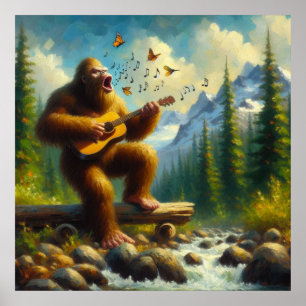 Bigfoot Singing Poster
