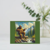 Bigfoot Singing Postkarte (Stehend Vorderseite)