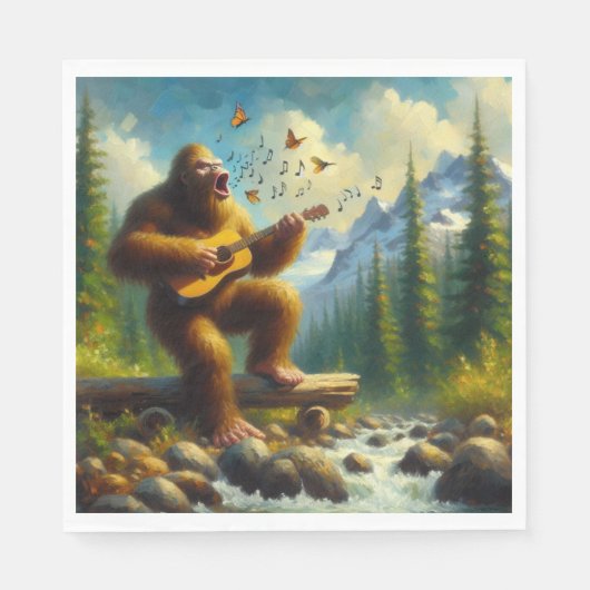 Bigfoot Singing Serviette (Vorderseite)