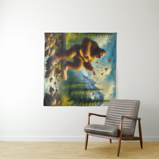 Bigfoot Singing Wandteppich (Beispiel (Horizontal))