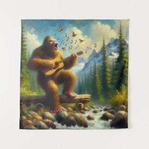 Bigfoot Singing Wandteppich