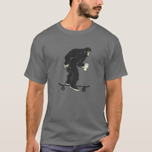 Bigfoot Skateboarding Coffee Loops Retro Vintag T-Shirt
