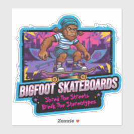 Bigfoot Skateboards - Stereotypen brechen Aufkleber