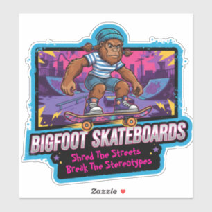 Bigfoot Skateboards - Stereotypen brechen Aufkleber