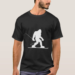 Bigfoot-Ski-Shirt, Lustiges süßes Sasquatch-Ski-Ge T-Shirt