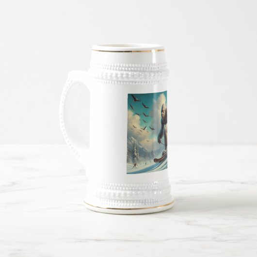 Bigfoot Skiing Bierglas (Vorderseite Links)