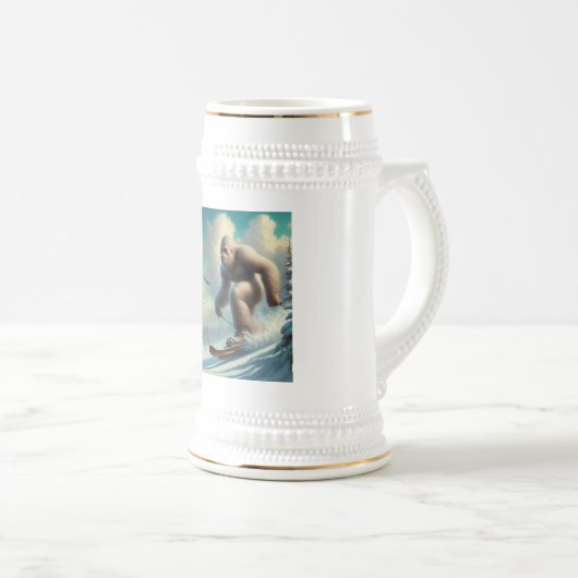 Bigfoot Skiing Bierglas (VorderseiteRechts)