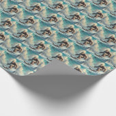 Bigfoot Skiing Geschenkpapier (Ecke)