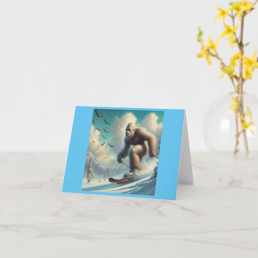 Bigfoot Skiing Karte (Gelbe Blume)