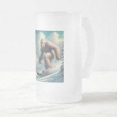 Bigfoot Skiing Mattglas Bierglas (VorderseiteRechts)
