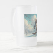 Bigfoot Skiing Mattglas Bierglas (Vorderseite Links)