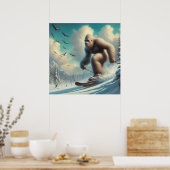 Bigfoot Skiing Poster (Küche)