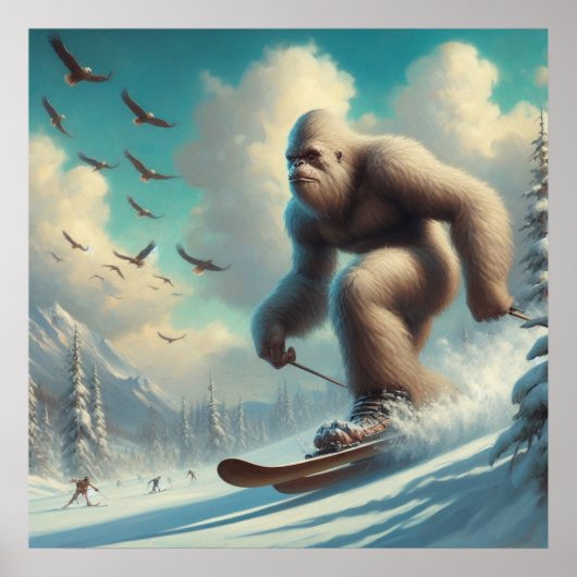 Bigfoot Skiing Poster (Vorne)
