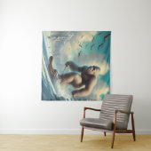 Bigfoot Skiing Wandteppich (Beispiel (Horizontal))