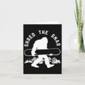 Bigfoot Snowboard Shredding Gnar Sasquatch Snowboa Karte (Vorderseite)