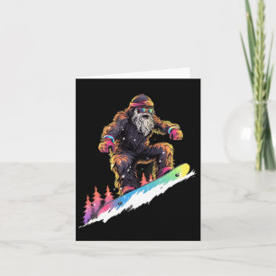 Bigfoot Snowboard Snowboarder Winter Karte