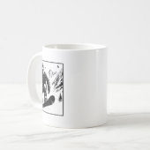 Bigfoot Snowboarder - Funny Sasquatch Snowboarden Kaffeetasse (Vorderseite Links)