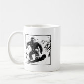 Bigfoot Snowboarder - Funny Sasquatch Snowboarden Kaffeetasse (Links)