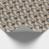 Bigfoot Snowboarding Geschenkpapier (Ecke)