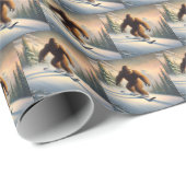 Bigfoot Snowboarding Geschenkpapier (Rolleneckpunkt)