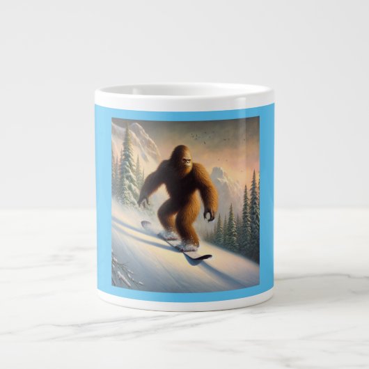 Bigfoot Snowboarding Jumbo-Tasse (Vorderseite)