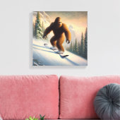 Bigfoot Snowboarding Leinwanddruck (Insitu (Wohnzimmer))