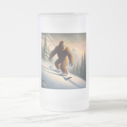 Bigfoot Snowboarding Mattglas Bierglas (Mittel)