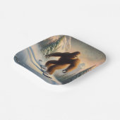 Bigfoot Snowboarding Pappteller (Gewinkelt)