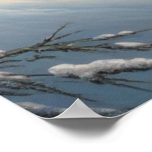 Bigfoot Snowboarding Poster (Ecke)