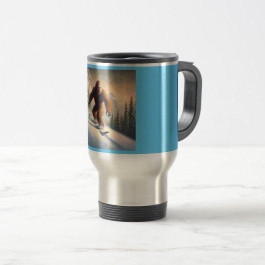 Bigfoot Snowboarding Reisebecher (VorderseiteRechts)