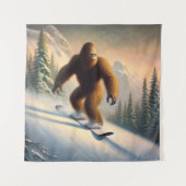 Bigfoot Snowboarding Wandteppich (Vorderseite)