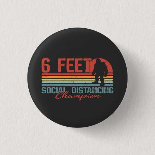 Bigfoot Social Distancing Champion 1,5 Meter Button (Vorderseite)