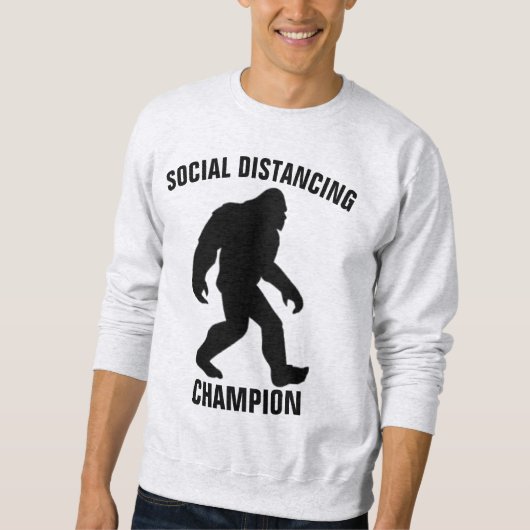 BIGFOOT SOCIAL DISTANCING CHAMPION Funny T - Shirt (Vorderseite)