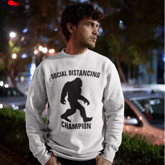 BIGFOOT SOCIAL DISTANCING CHAMPION Funny T - Shirt