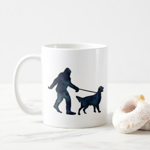 Bigfoot Spazieren Sie am Goldenen Tor zur Leash Kaffeetasse