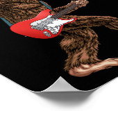 Bigfoot spielen auf Sasquatc einen elektrischen Gi Poster (Ecke)