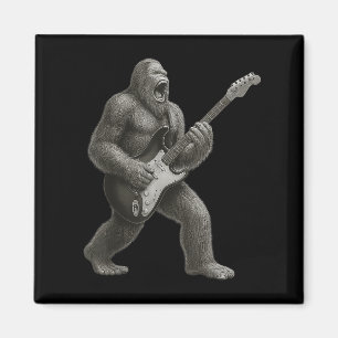 Bigfoot spielen Gitarre Rock und Roll Geschenk Män Magnet