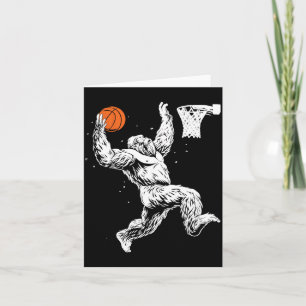Bigfoot spielt Baseball Lustiger Sasquatch Bball Karte