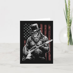 Bigfoot spielt Gitarre Amerikanische Flagge 250 Ja Karte