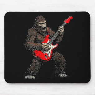 Bigfoot spielt Gitarre Rockmusik-Band Sasquatch Mousepad